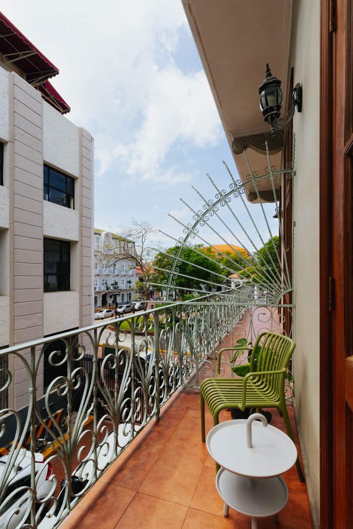 Restored colonial street in Casco Viejo, the UNESCO historic district of Panama City