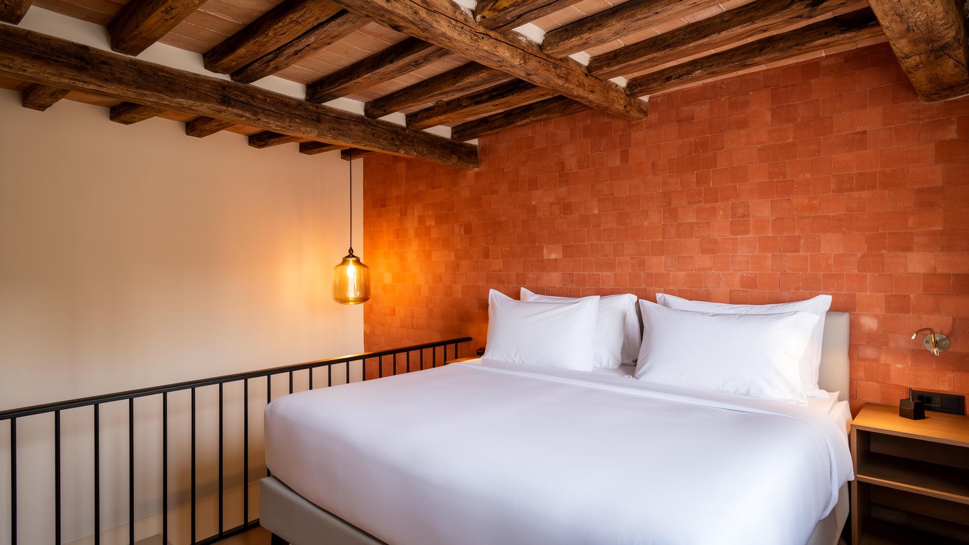Mezzanine bedroom with king-size bed, Plaza Catedral Loft, Casco Antiguo Panama